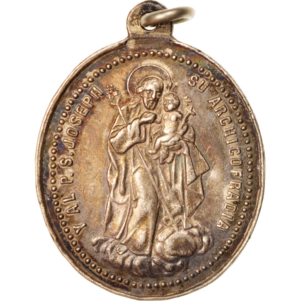 Italy, Medal, St Joseph, Protection of Valenza, Religions & beliefs