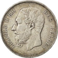 BELGIUM, 5 Francs, 5 Frank, 1868, Brussels, KM #24, VF(20-25), Silver, 24.81
