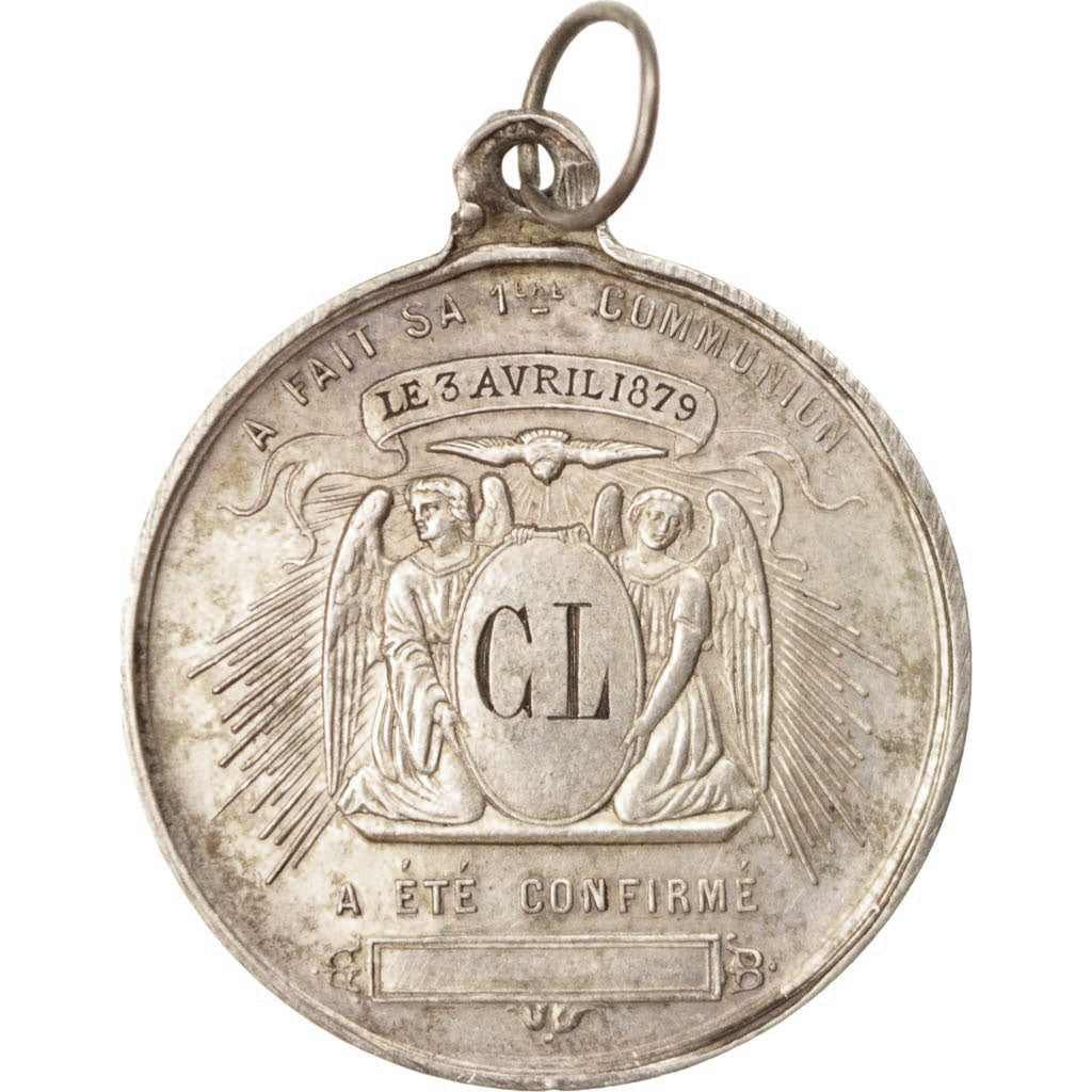 France, Medal, Souvenir de Communion, Religions & beliefs, 1879, AU(55-58)