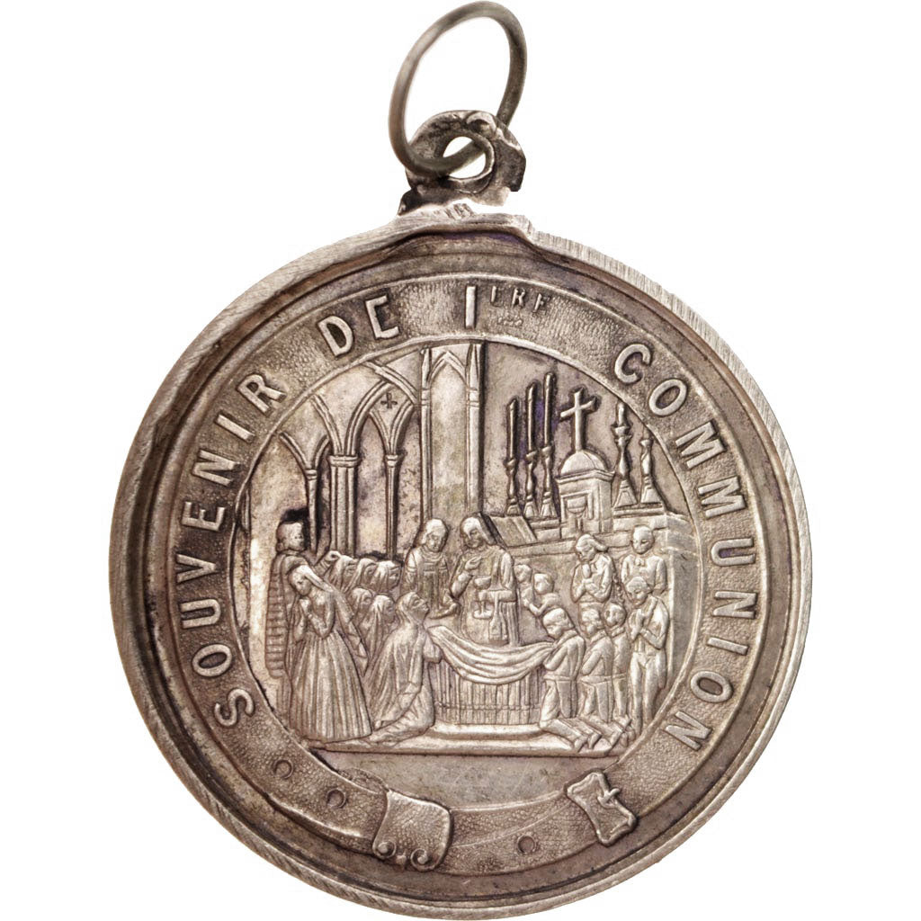 France, Medal, Souvenir de Communion, Religions & beliefs, 1879, AU(55-58)
