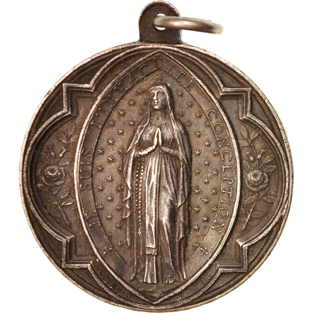 Francia, Medal, The Virgin, Lourdes, Religions & beliefs, XXth Century, SPL-