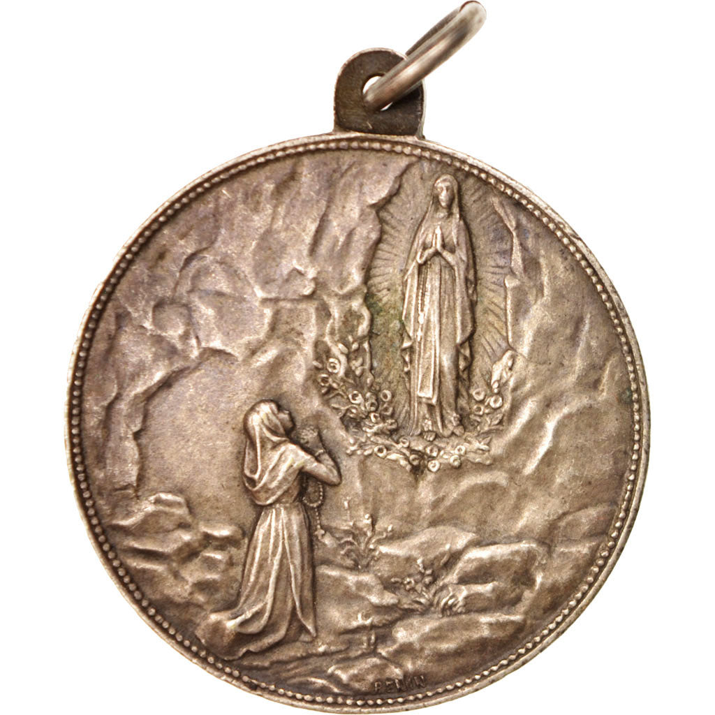 Francia, Medal, The Virgin, Lourdes, Religions & beliefs, XXth Century, SPL-