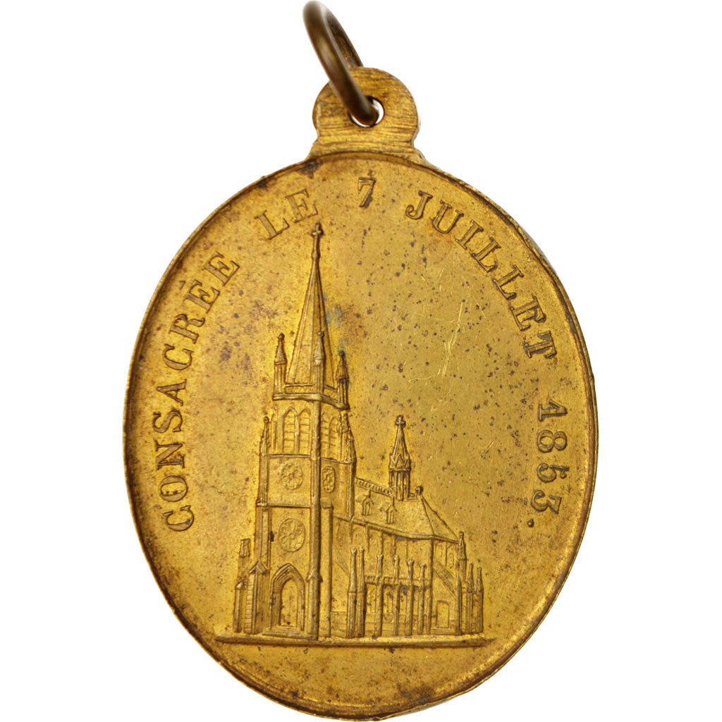 Francia, Medal, Saint Pierre Fourier, Religions & beliefs, 1853, BB+, Bronzo