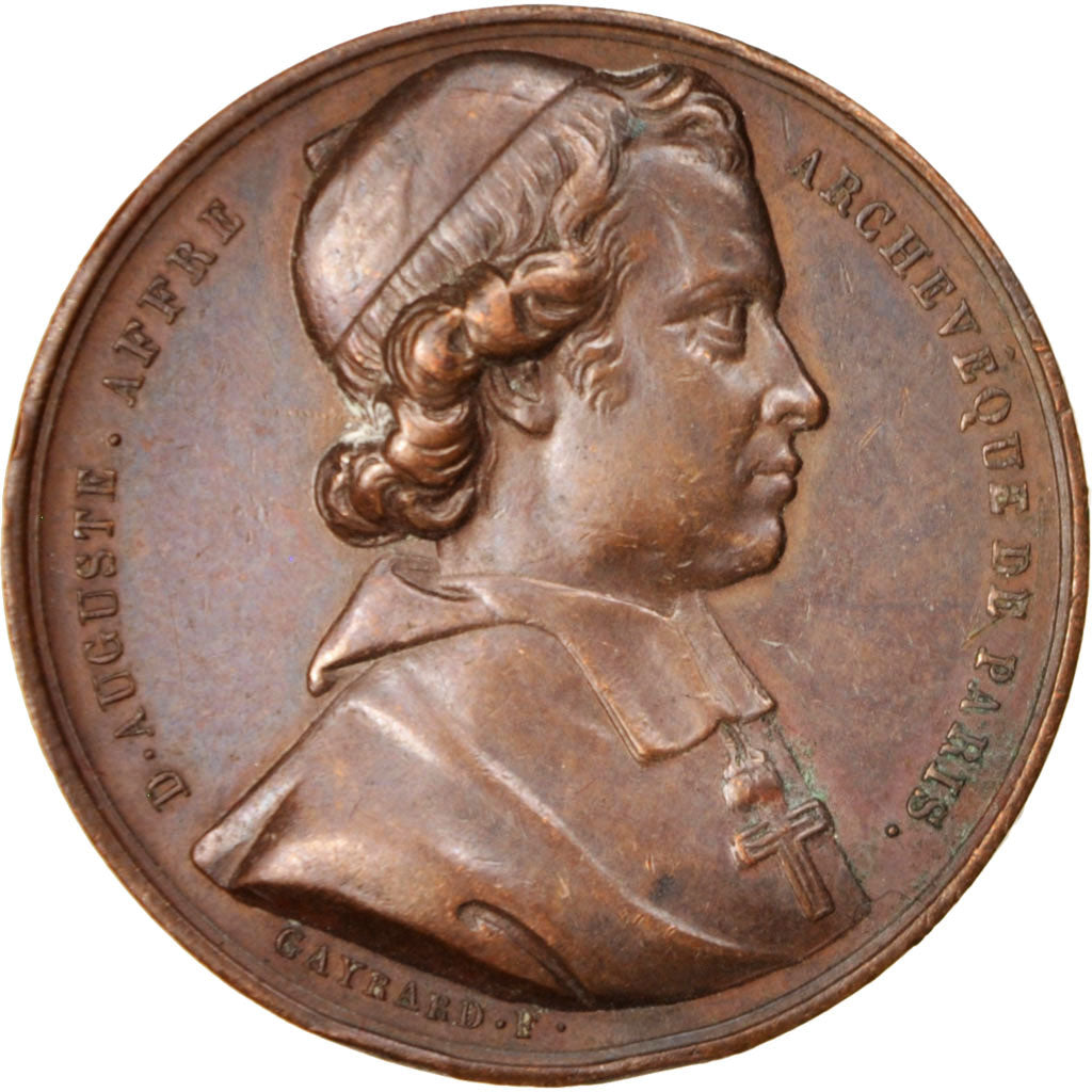 France, Medal, Auguste Affre, Archevêque de Paris, Religions & beliefs, 1848