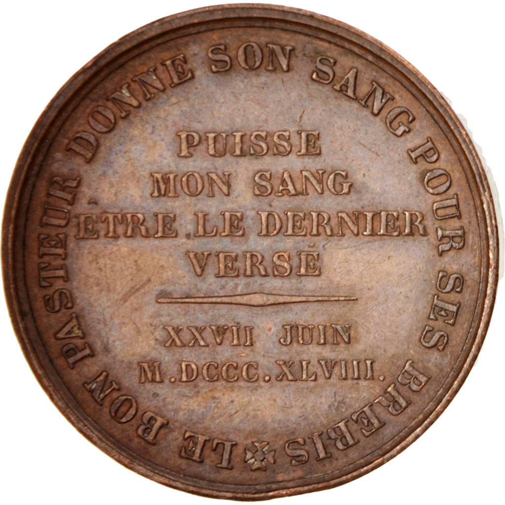 France, Medal, Auguste Affre, Archevêque de Paris, Religions & beliefs, 1848