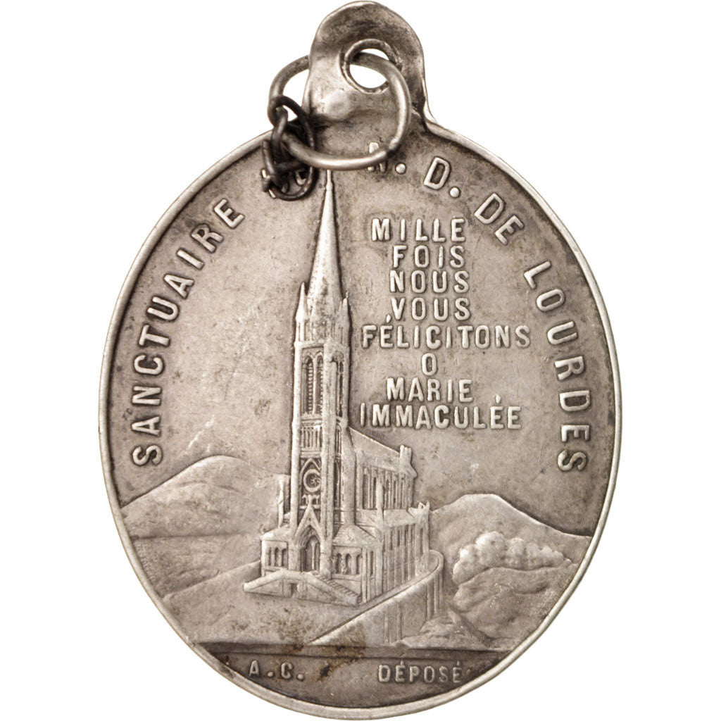 France, Medal, Sanctuaire de Lourdes, Vierge Marie, Religions & beliefs