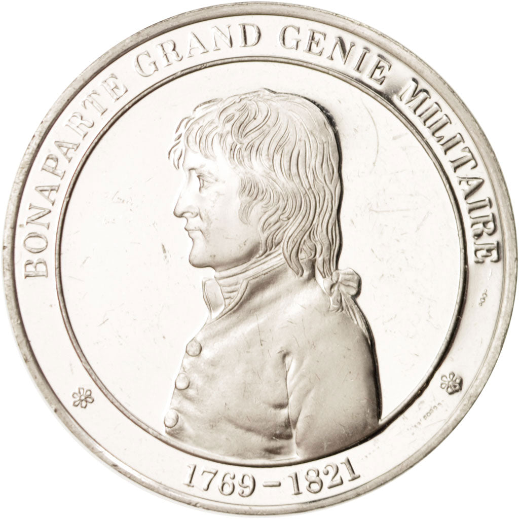 France, Medal, Bonaparte grand génie militaire, History, AU(55-58), Silver