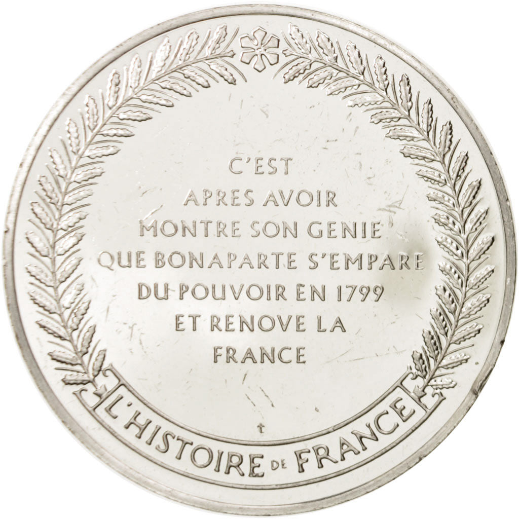 France, Medal, Bonaparte grand génie militaire, History, AU(55-58), Silver