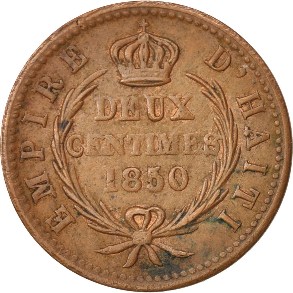 Moneda, Haití, 2 Centimes, 1850, MBC, Cobre, KM:36