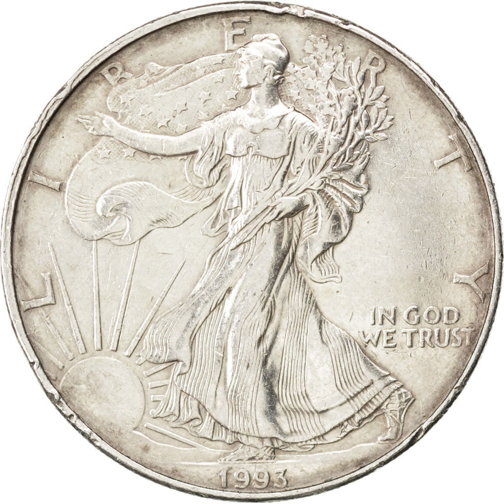 UNITED STATES, Dollar, 1993, U.S. Mint, KM #273, EF(40-45), Silver, 40.6, 31.30