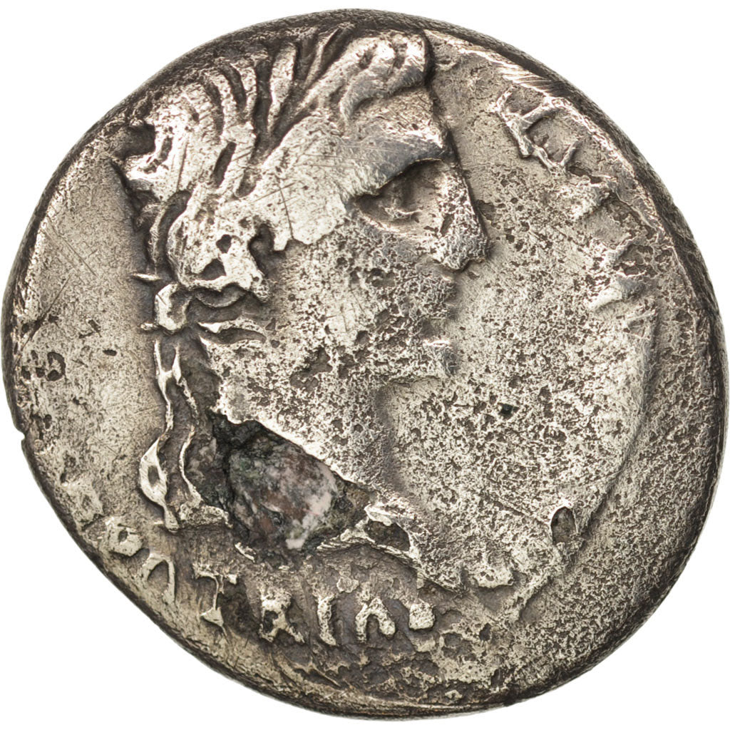 Augustus, Denarius, Lyons, VF(20-25), Silver, RIC:207