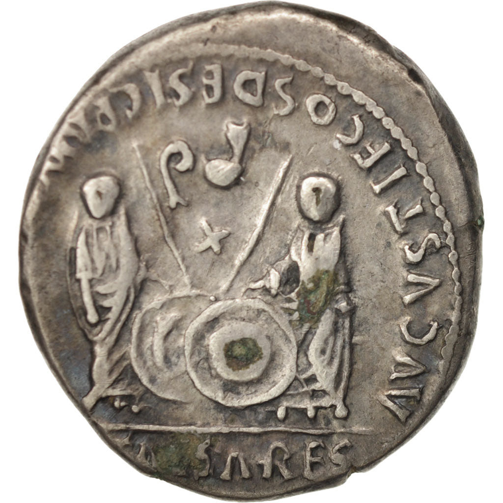 Augustus, Denarius, Lyons, VF(30-35), Silver, RIC:211