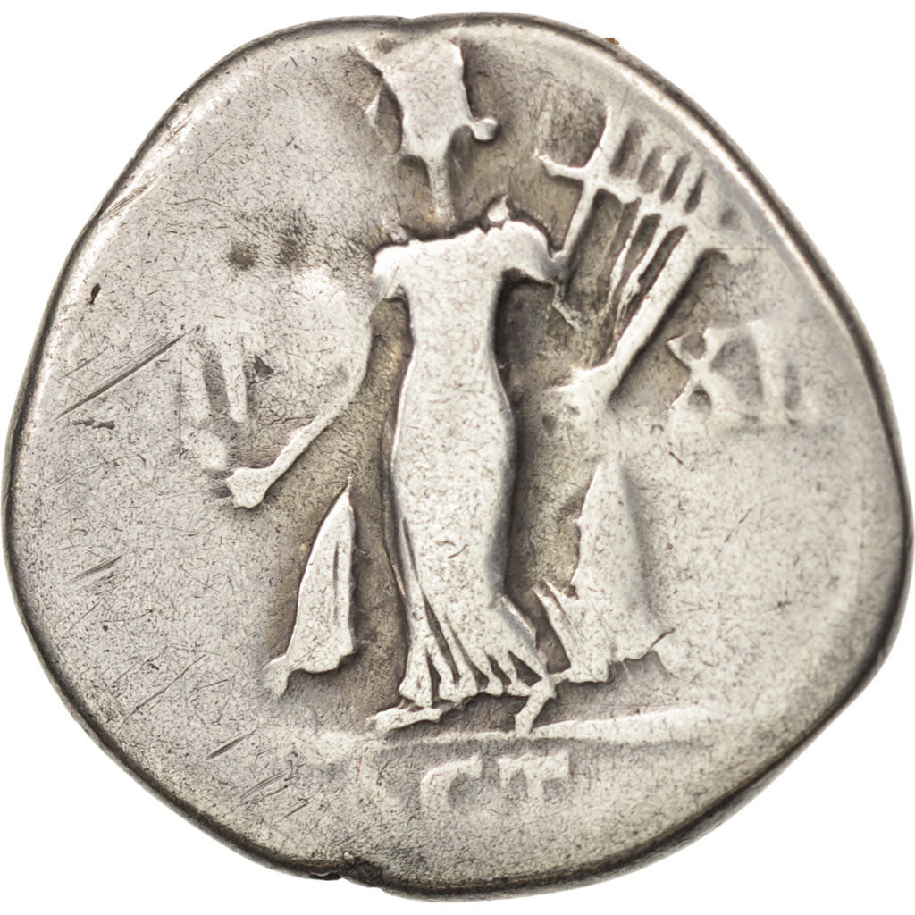 Augustus, Denarius, 11-10 BC, Lyons, VF(20-25), Silver, RIC:180