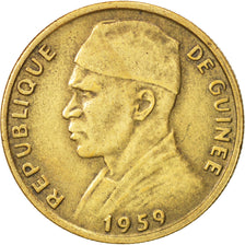 Guinea, 10 Francs, 1959, AU(50-53), Aluminum-Bronze, KM:2