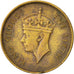 Moneda, Hong Kong, George VI, 10 Cents, 1950, MBC+, Níquel - latón, KM:25