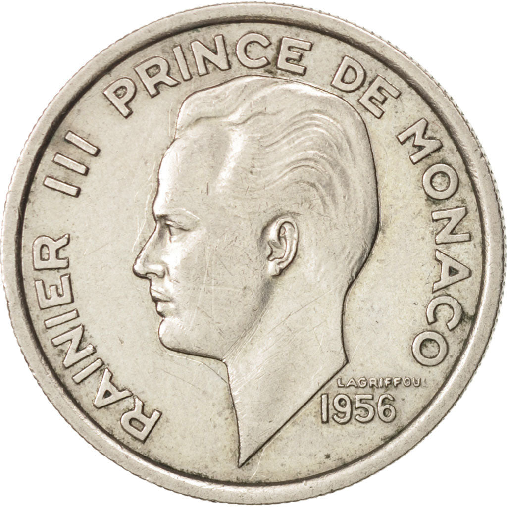 Moneta, Monaco, Rainier III, 100 Francs, Cent, 1956, BB+, Rame-nichel, KM:134
