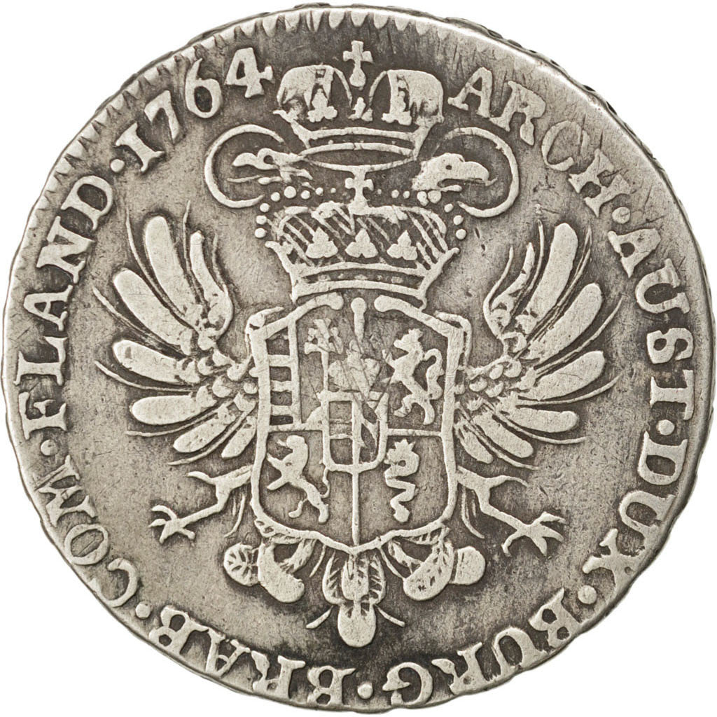 Coin, AUSTRIAN NETHERLANDS, Maria Theresa, 1/2 Kronenthaler, 1764, Brussels