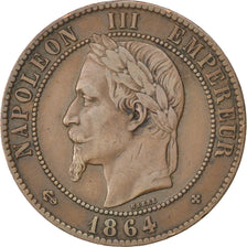 Monnaie, France, Napoleon III, Napoléon III, 10 Centimes, 1864, Strasbourg