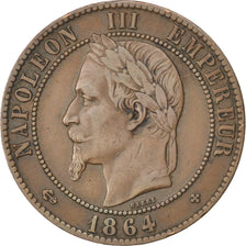 Moneta, Francja, Napoleon III, Napoléon III, 10 Centimes, 1864, Strasbourg