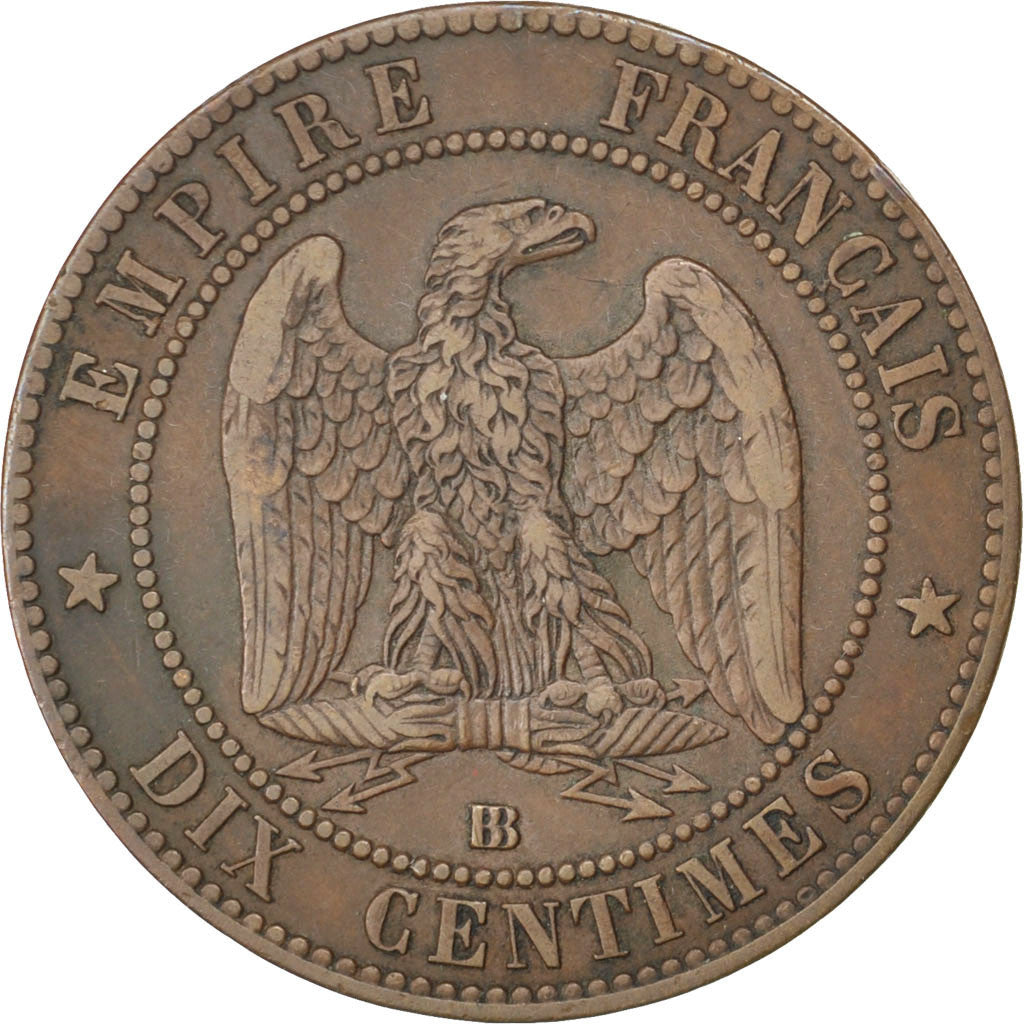Monnaie, France, Napoleon III, Napoléon III, 10 Centimes, 1864, Strasbourg