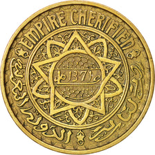 Marokko, Mohammed V, 50 Francs, 1952, Paris, SS+, Aluminum-Bronze, KM:51