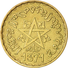 Coin, Morocco, Mohammed V, 10 Francs, 1952, Paris, AU(55-58), Aluminum-Bronze