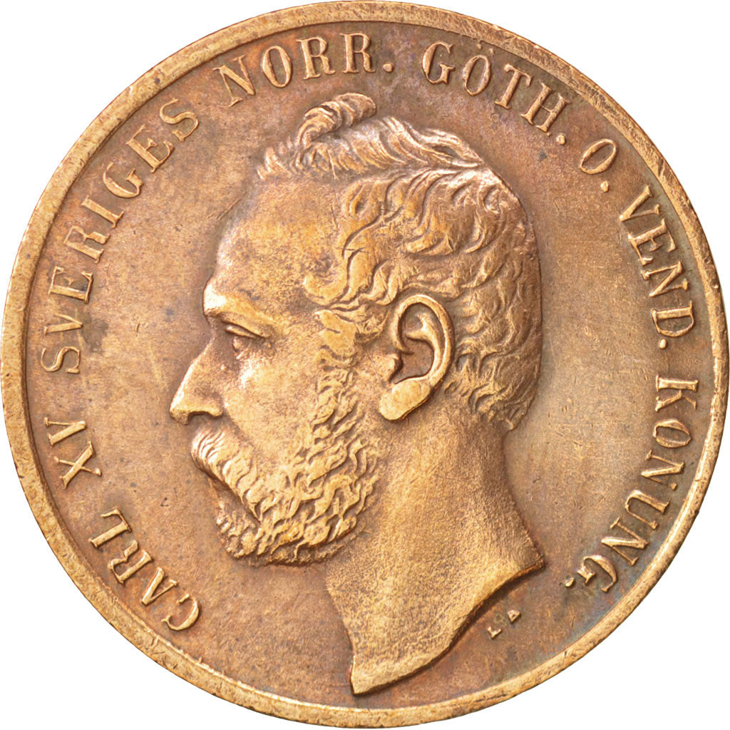 Monnaie, Suède, Carl XV Adolf, 5 Öre, 1872, TTB+, Bronze, KM:707