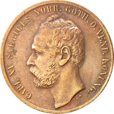Moneda, Suecia, Carl XV Adolf, 5 Öre, 1872, MBC+, Bronce, KM:707