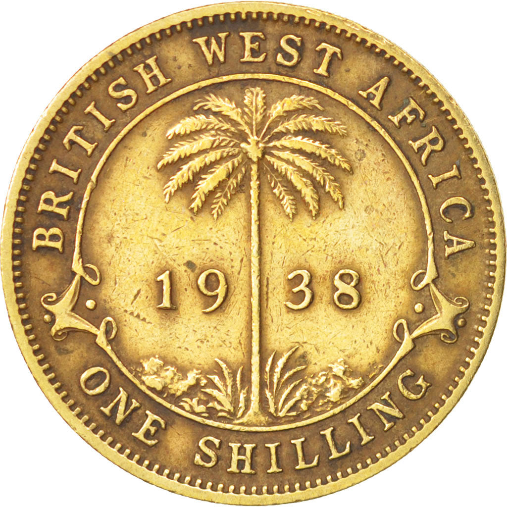 BRITISH WEST AFRICA, George VI, Shilling, 1938, AU(50-53), Nickel-brass, KM:23
