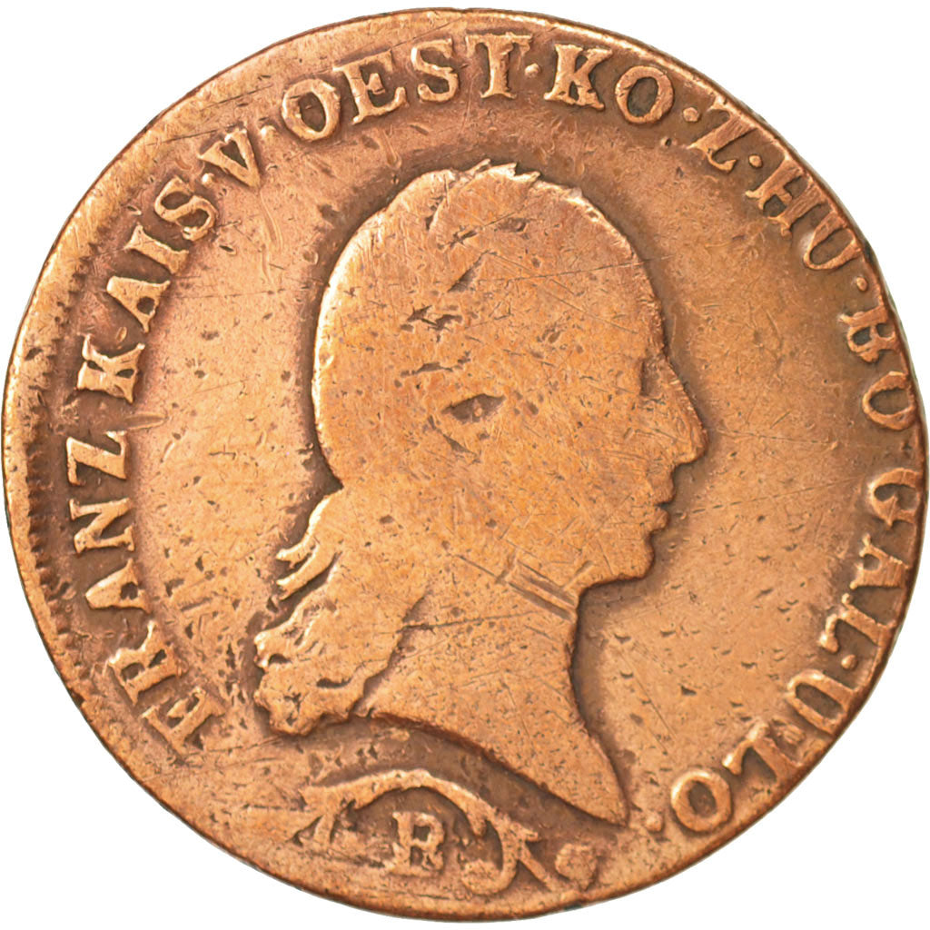 Moneta, Austria, Franz II (I), Kreuzer, 1812, MB, Rame, KM:2112