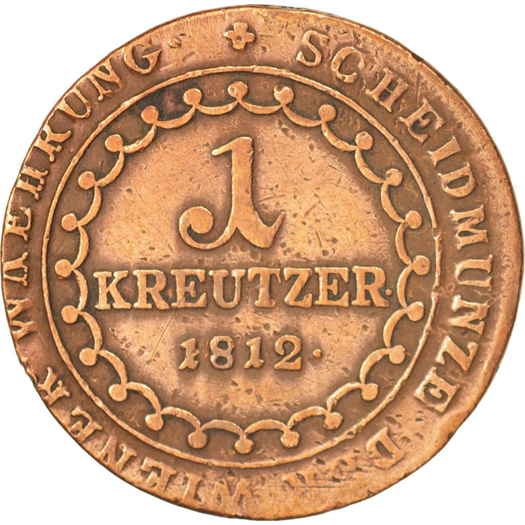 Moneta, Austria, Franz II (I), Kreuzer, 1812, MB, Rame, KM:2112