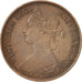Coin, Great Britain, Victoria, Farthing, 1867, AU(50-53), Bronze, KM:747.2