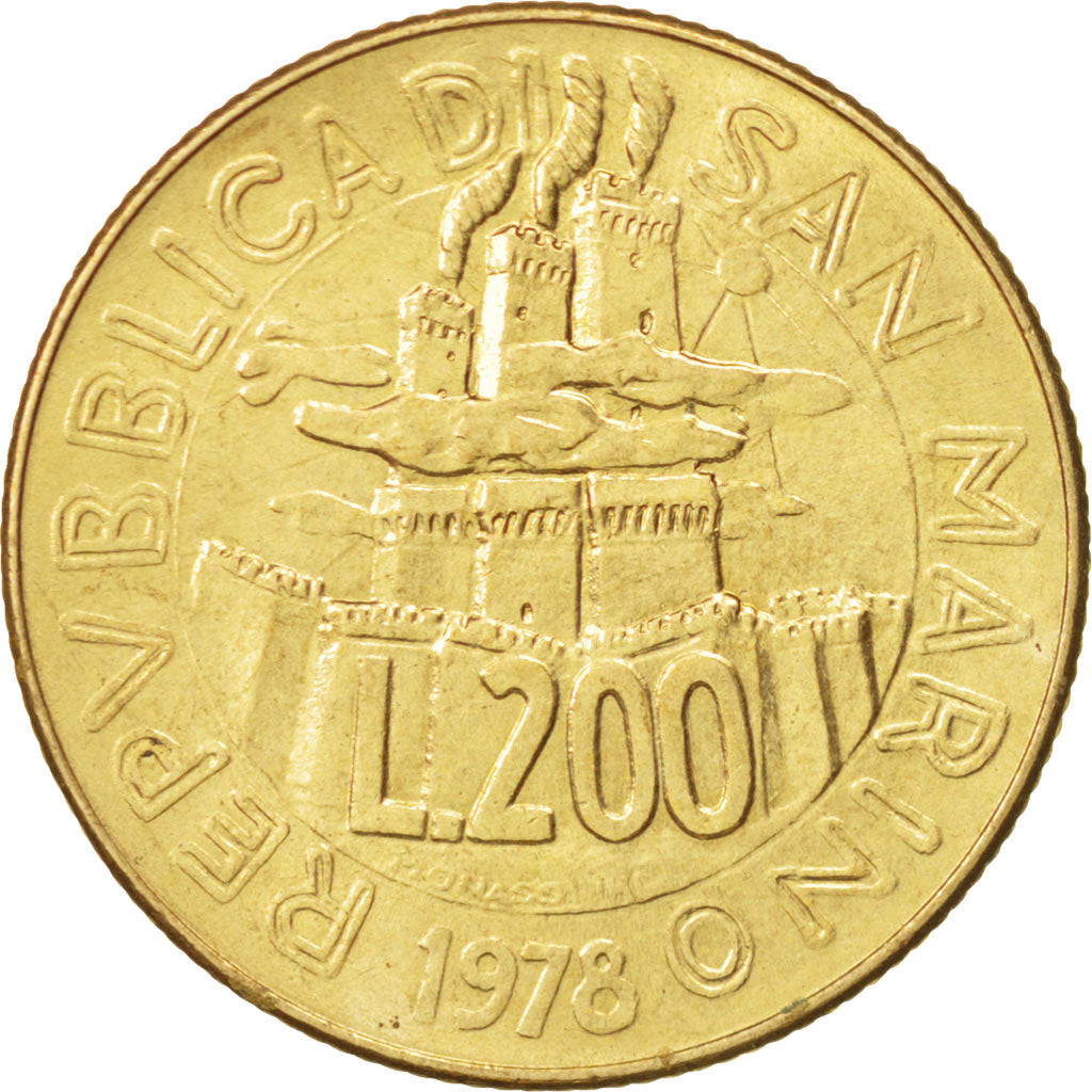 Monnaie, San Marino, 200 Lire, 1978, Rome, SPL, Aluminum-Bronze, KM:83