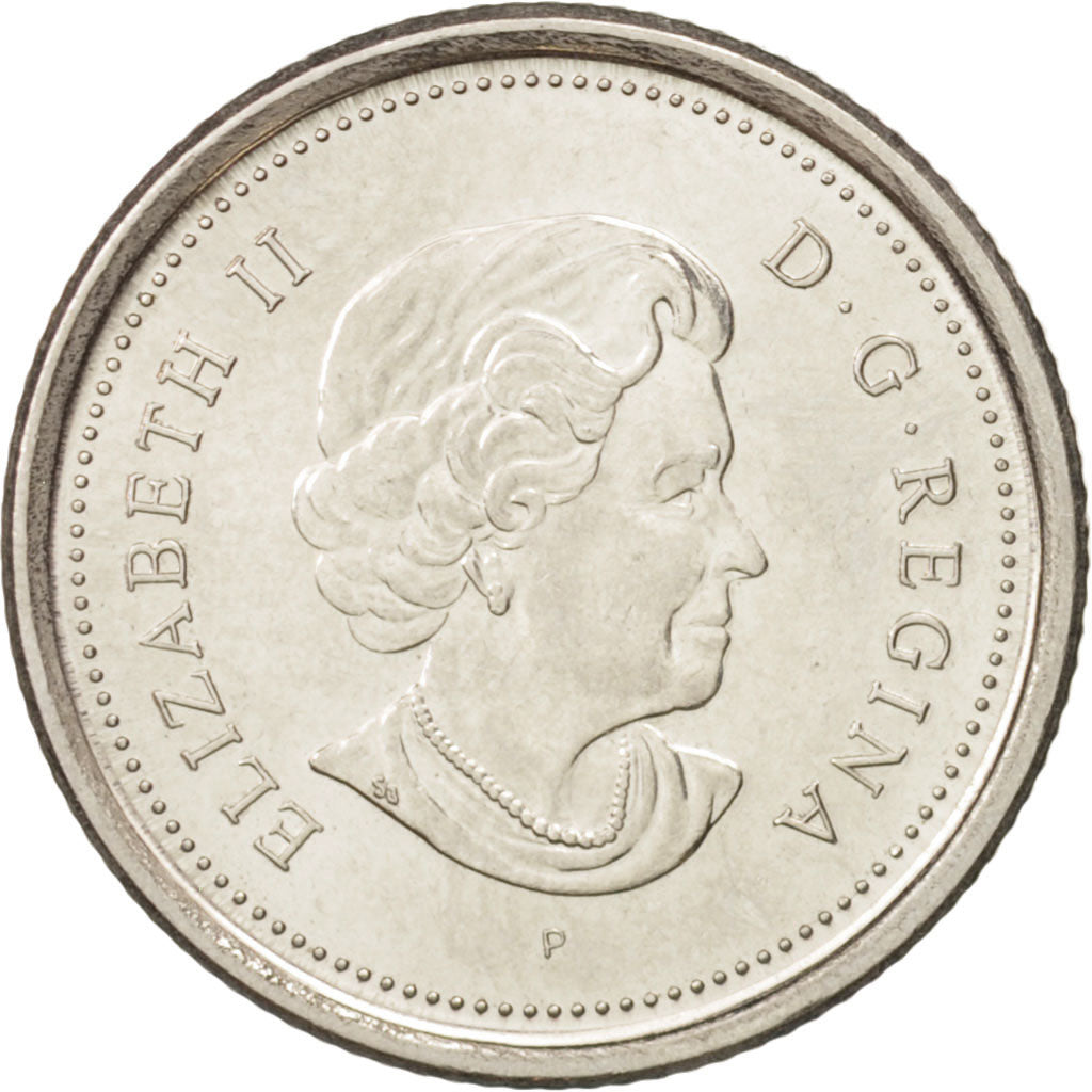 Coin, Canada, Elizabeth II, 10 Cents, 2006, Royal Canadian Mint, MS(63), Nickel
