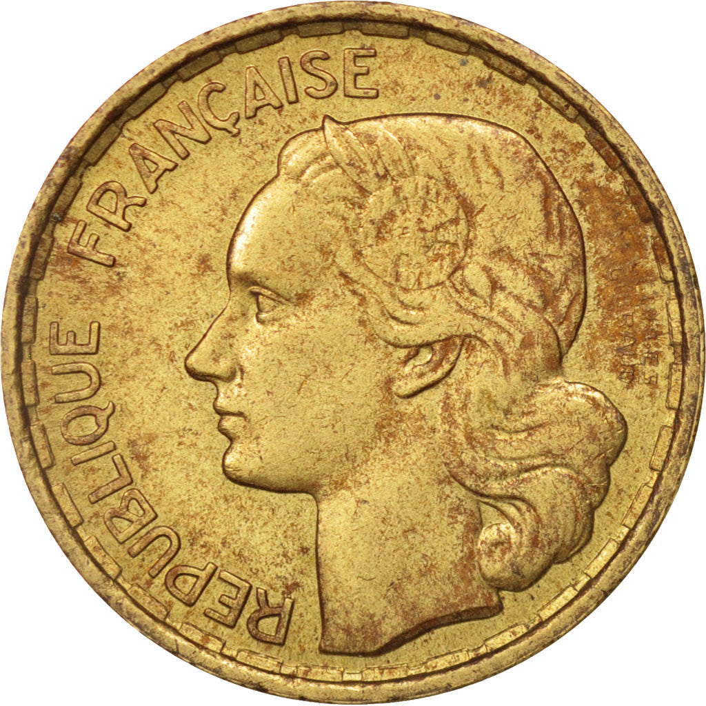 Coin, France, Guiraud, 20 Francs, 1950, Paris, AU(55-58), Aluminum-Bronze