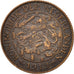 Netherlands, Wilhelmina I, Cent, 1919, AU(50-53), Bronze, KM:152