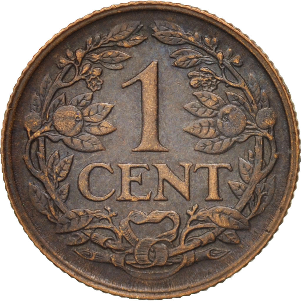 Netherlands, Wilhelmina I, Cent, 1919, AU(50-53), Bronze, KM:152