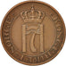 Norway, Haakon VII, 5 Öre, 1915, Kongsberg, EF(40-45), Bronze, KM:368