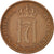 Moneda, Noruega, Haakon VII, 5 Öre, 1940, Kongsberg, BC+, Bronce, KM:368
