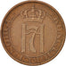 Moneta, Norvegia, Haakon VII, 5 Öre, 1940, Kongsberg, MB+, Bronzo, KM:368