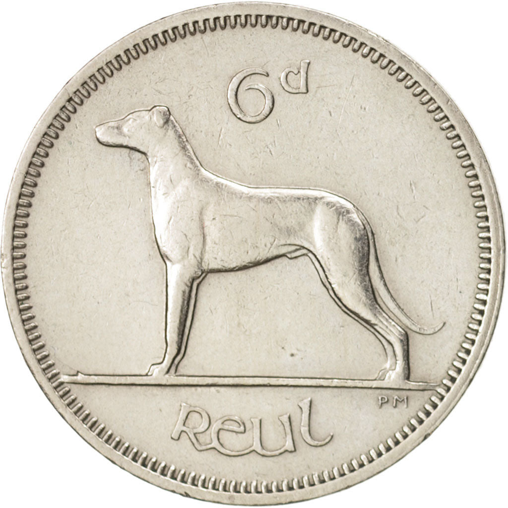 REPUBBLICA D’IRLANDA, 6 Pence, 1962, BB+, Rame-nichel, KM:13a