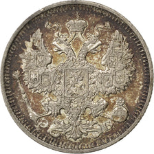RUSSIA, 20 Kopeks, 1912, Saint-Petersburg, KM #22a.1, AU(55-58), Silver, 22,...
