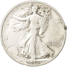 Stati Uniti, Walking Liberty Half Dollar, Half Dollar, 1936, U.S. Mint, Denver