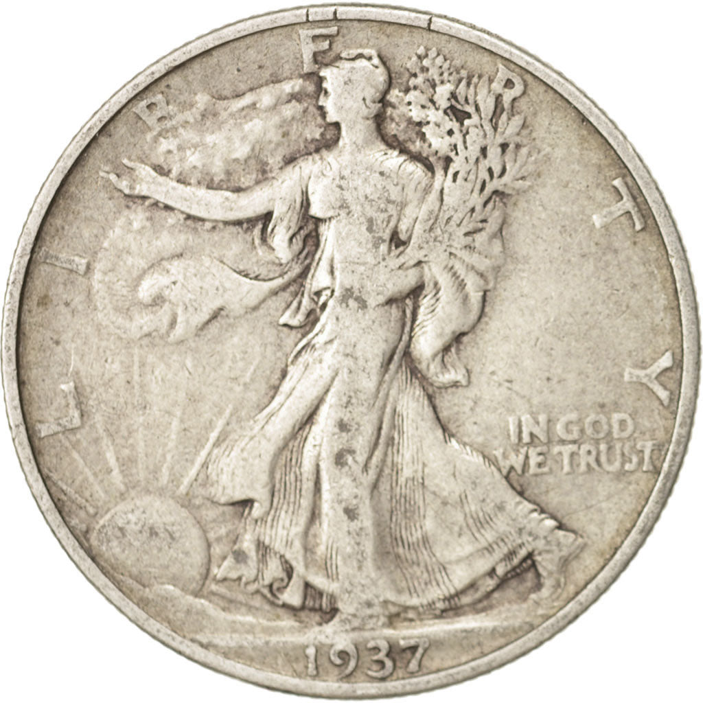 United States, Walking Liberty Half Dollar, Half Dollar, 1937, U.S. Mint
