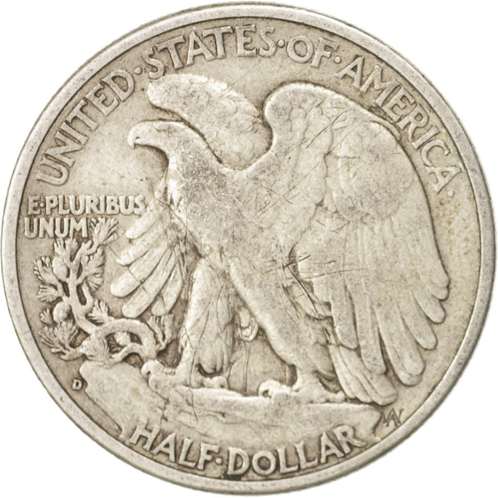 Moneda, Estados Unidos, Walking Liberty Half Dollar, Half Dollar, 1938, U.S.