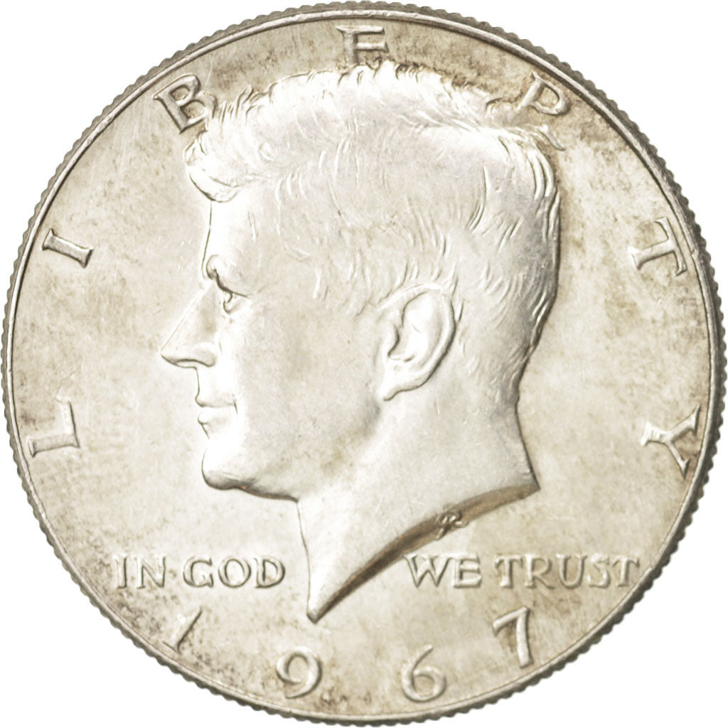 Coin, United States, Kennedy Half Dollar, Half Dollar, 1967, U.S. Mint