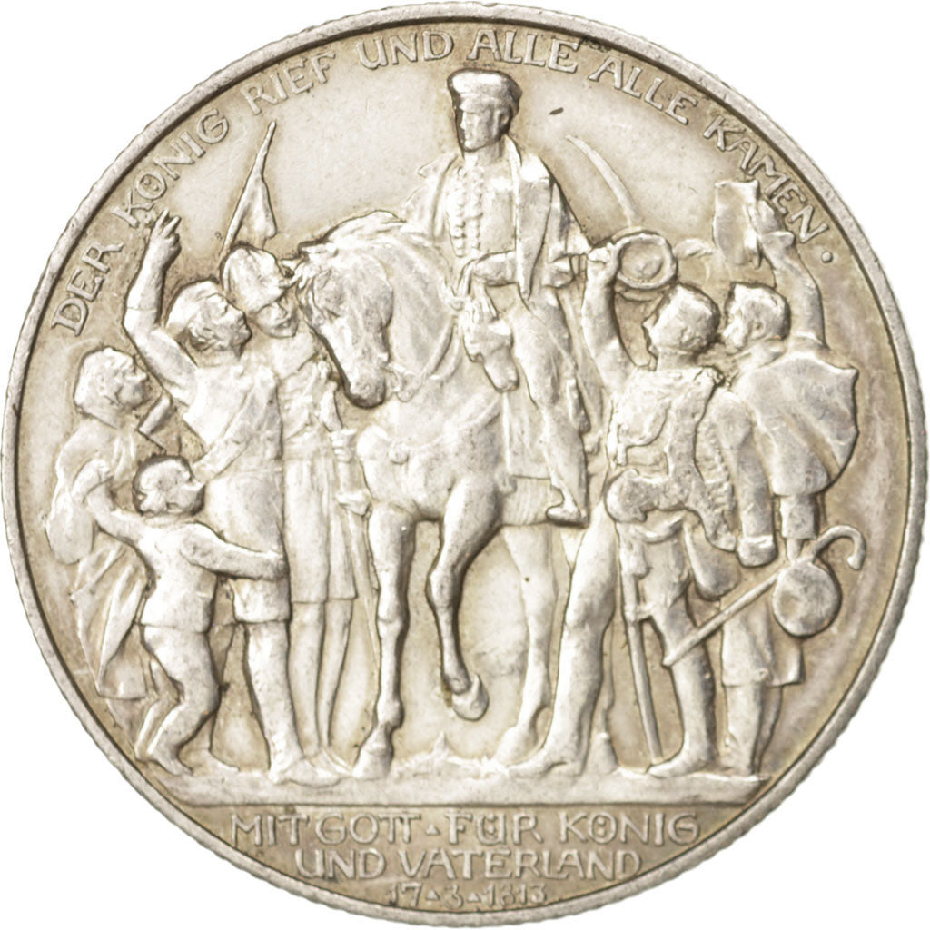Münze, Deutsch Staaten, PRUSSIA, Wilhelm II, 2 Mark, 1913, Berlin, SS+, Silber