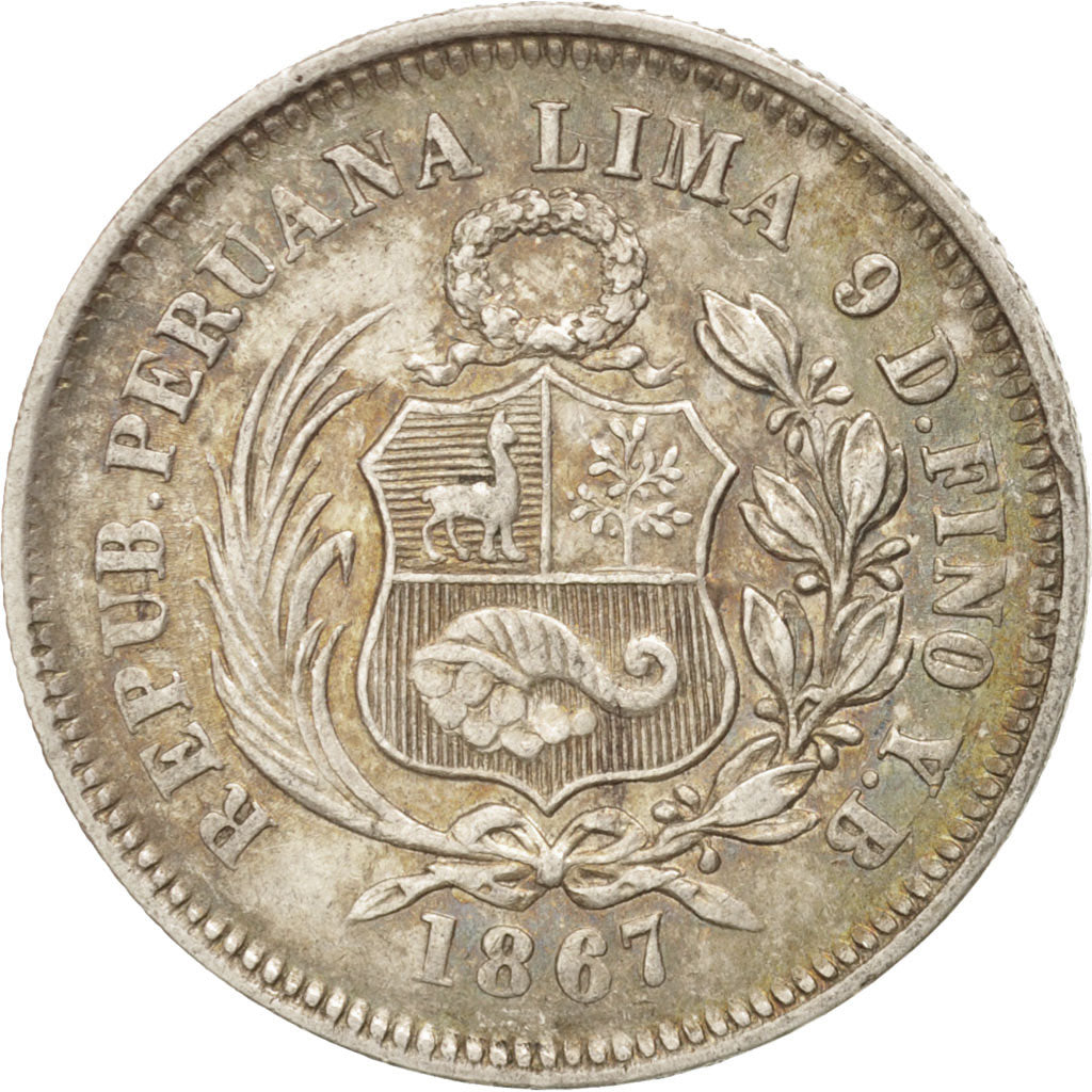 Peru, SOUTH PERU, 1/5 Sol, 1967, Lima, SS, Silber, KM:191