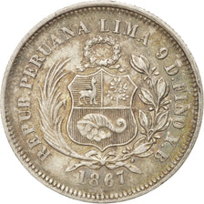 Peru, SOUTH PERU, 1/5 Sol, 1967, Lima, SS, Silber, KM:191