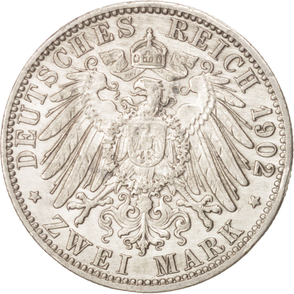 Moneta, Stati tedeschi, BADEN, Friedrich I, 2 Mark, 1902, Berlin, SPL-, Argento